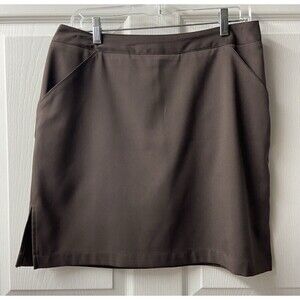 Coral Bay Skort Womens 10 Golf Skirt Brown Side Zip Pockets Tennis Pickelball